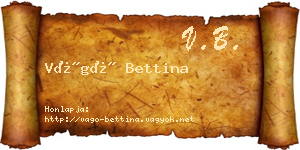 Vágó Bettina névjegykártya